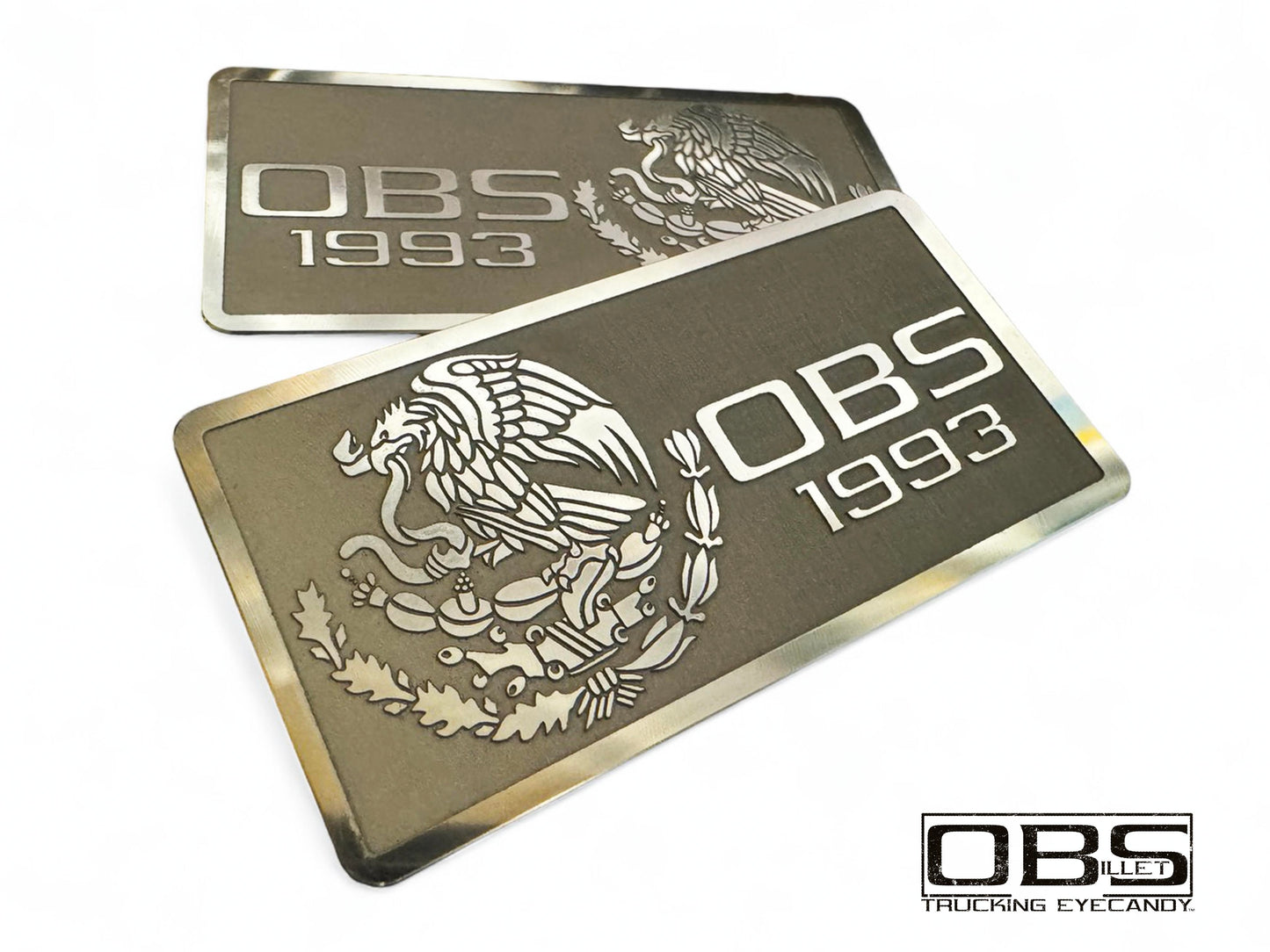 Pillar Emblem - Mexican Golden Eagle - Year Specific - Inverse Engraved - Machined Billet