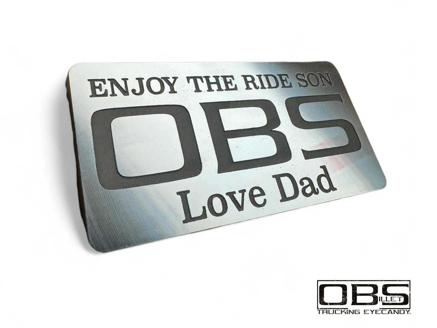 Custom Message Billet Pillar Emblem