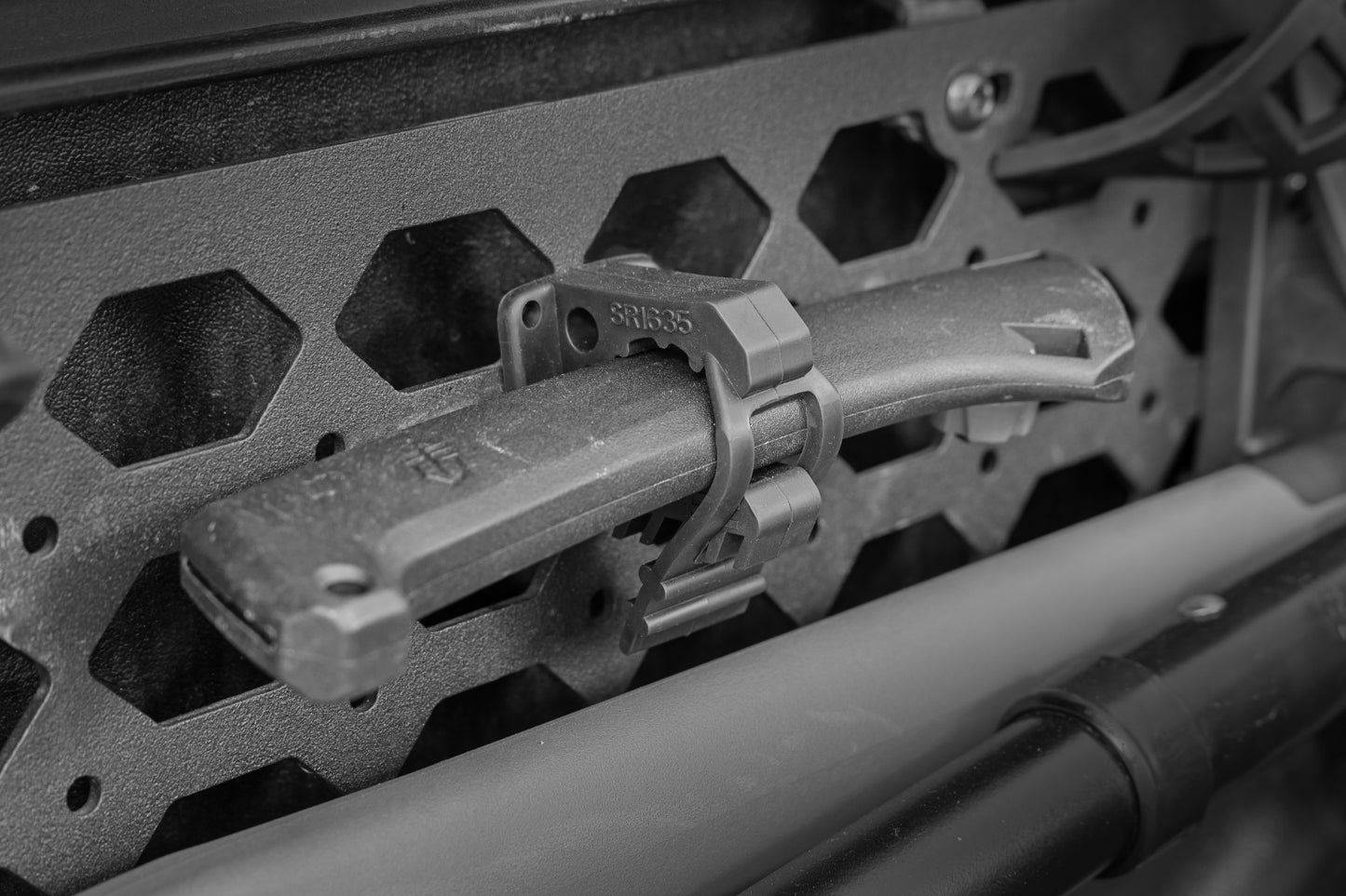Rough Country Molle panel clamp kit installed