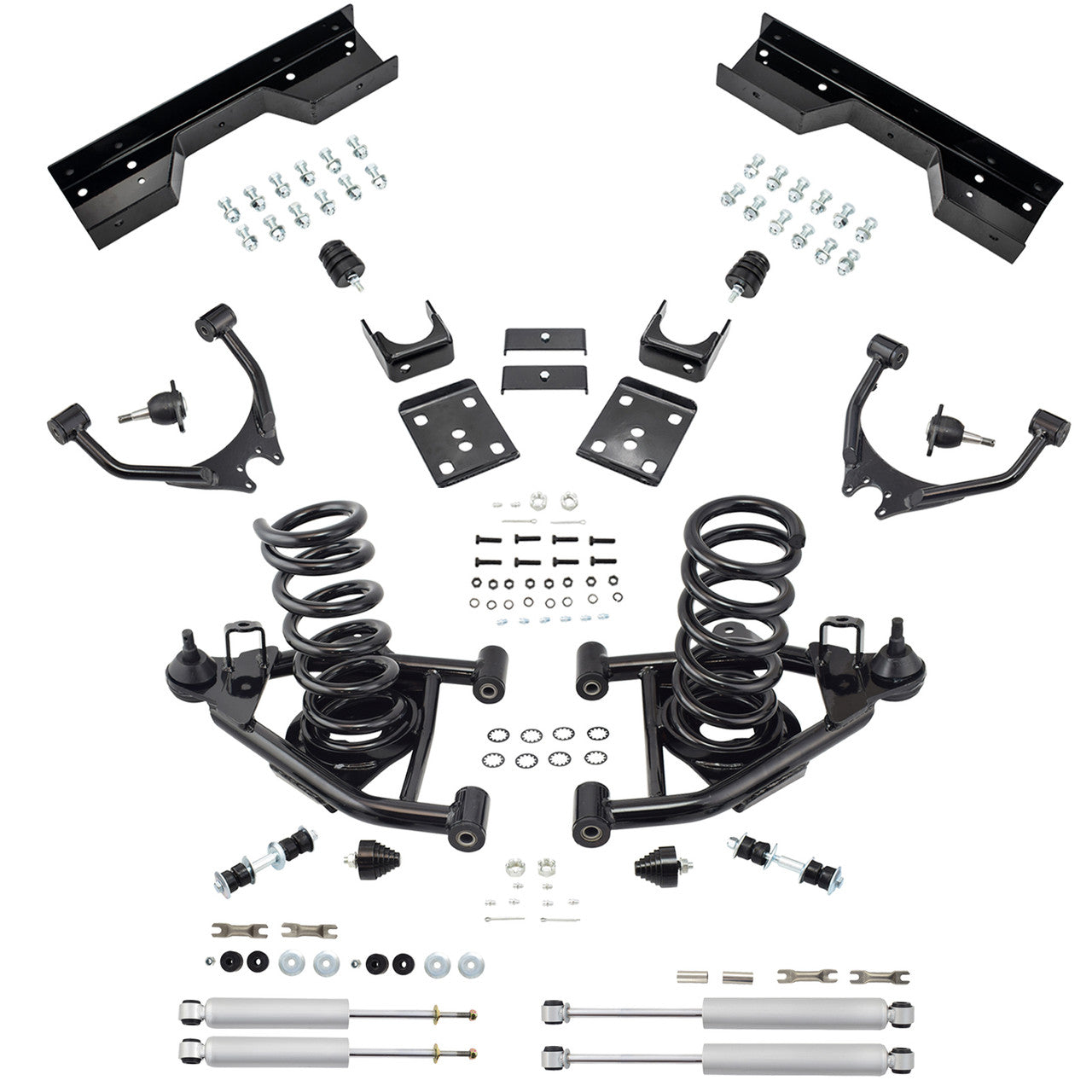 4-6 Drop Kit for 1988-1998 Chevy GMC C1500 V6 Control Arm C-Notch Shocks
