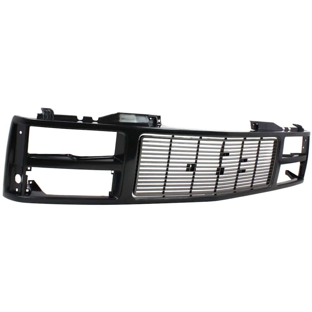 1989-1993 GMC C/K pickup grille, black, detail view