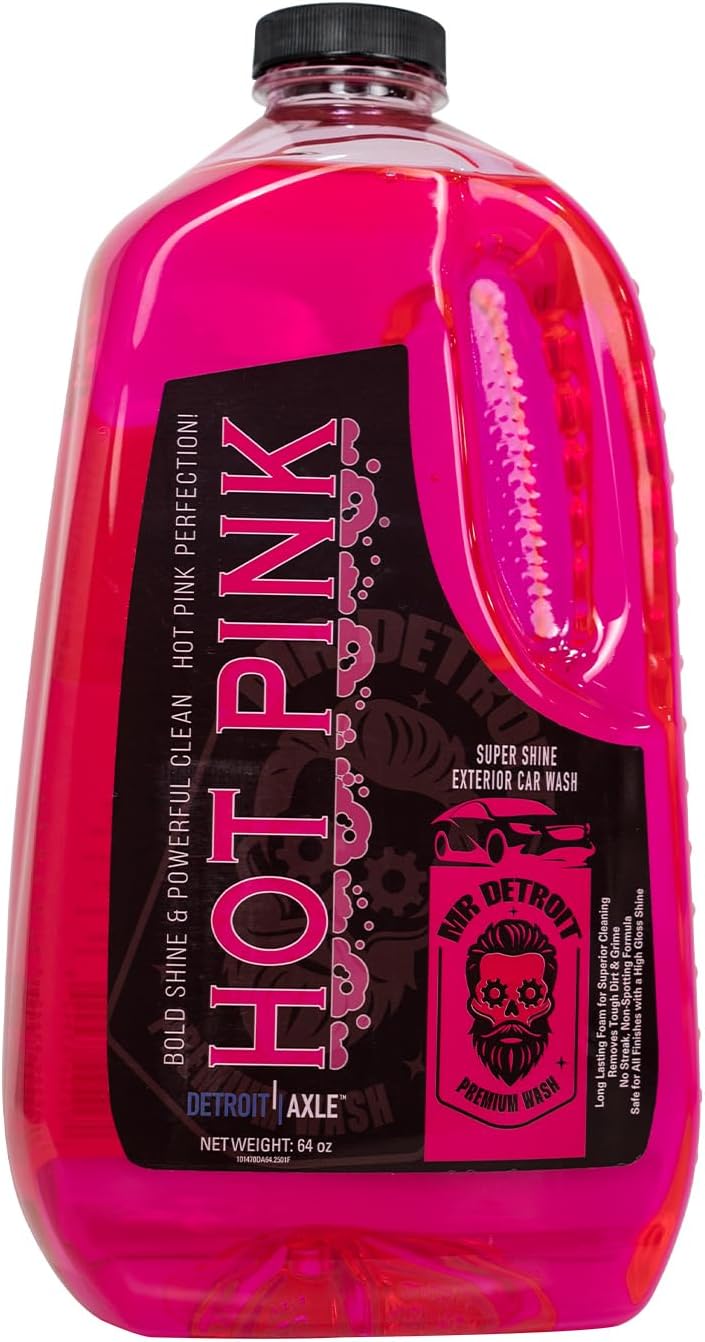 Hot Pink Car Wash Soap 64oz Container Ultra Snow Foam