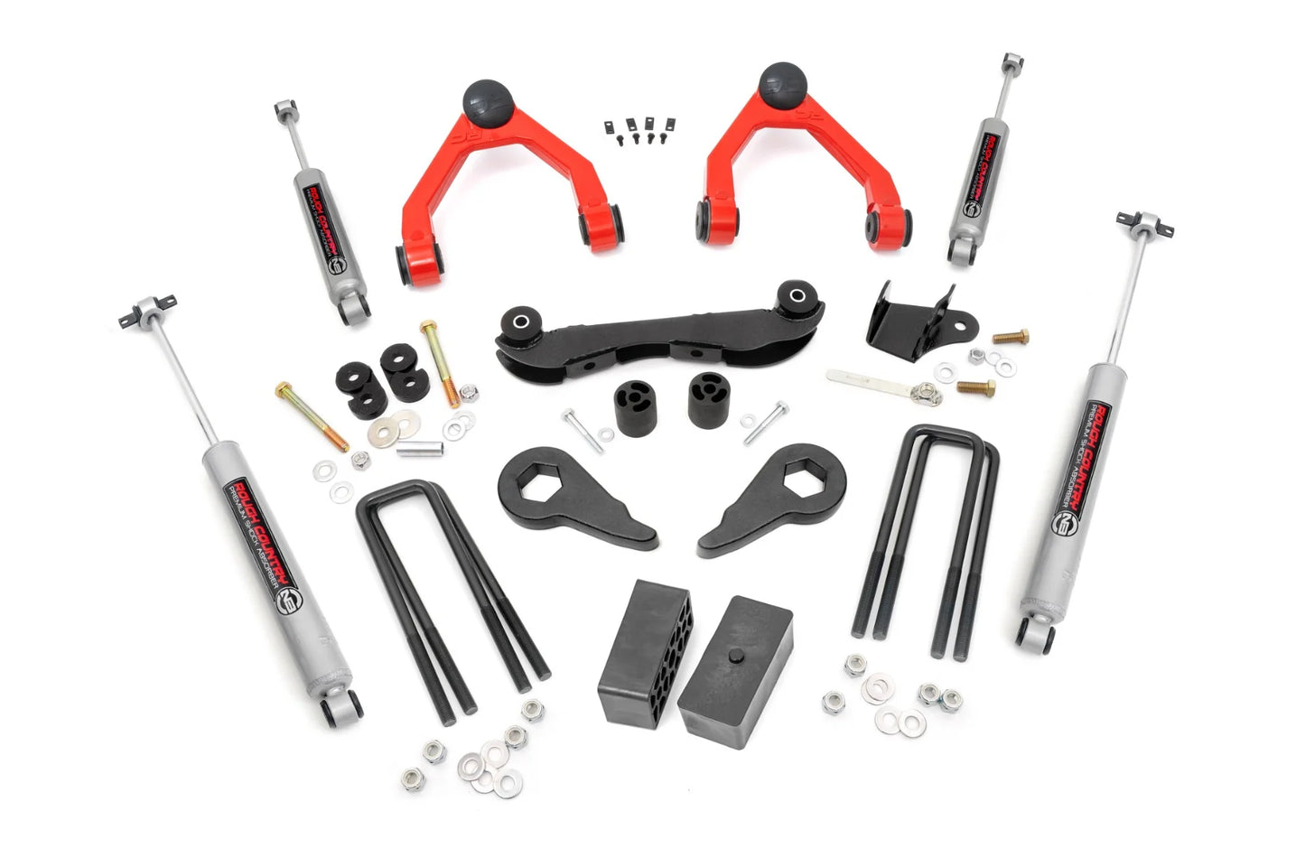 2-3 Inch Lift Kit Chevy/GMC K1500 Truck/SUV Red control arms (88-99)
