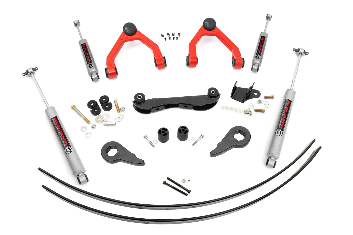 2-3 Inch Lift Kit Chevy/GMC K1500 Truck/SUV Red Control arms (88-99)