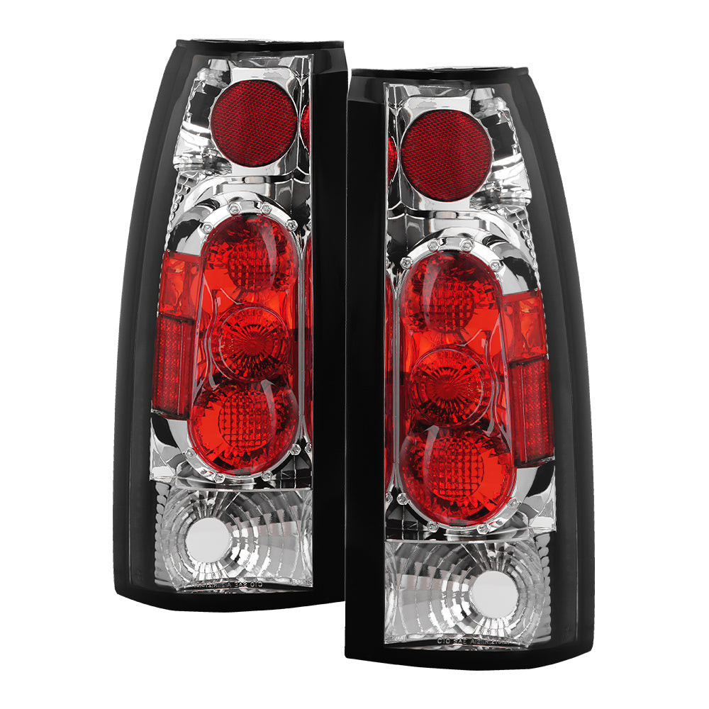 Spyder Automotive Euro Tail Lights - Chrome/Clear - 88-98 Chevy/GMC C/K1500-3500