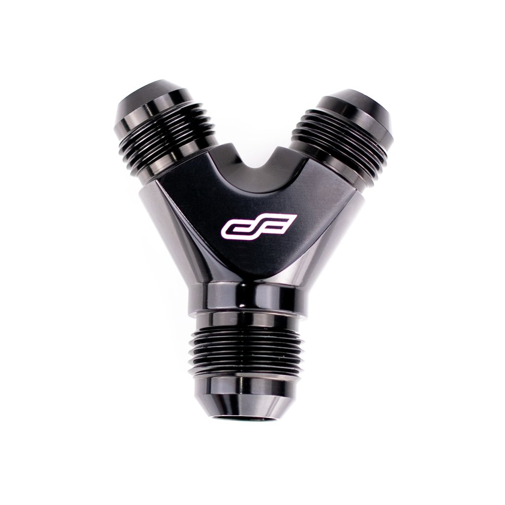 -8AN Fitting Y Block to -6AN Reducer - Black