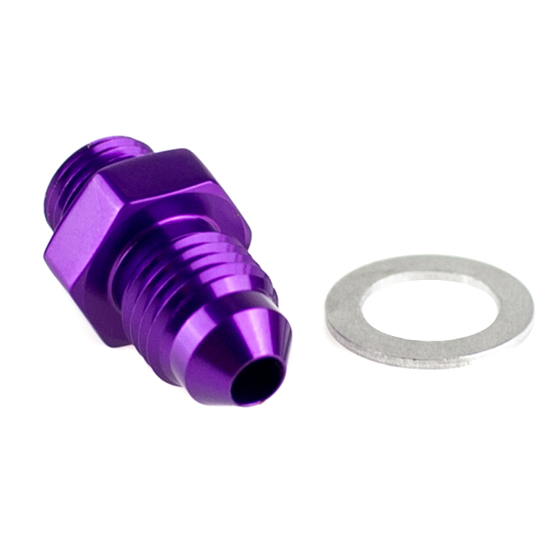 -4 AN to TiAL Wastegate Actuator Adapter - Purple (CF-F2S-04-010-001-PU)