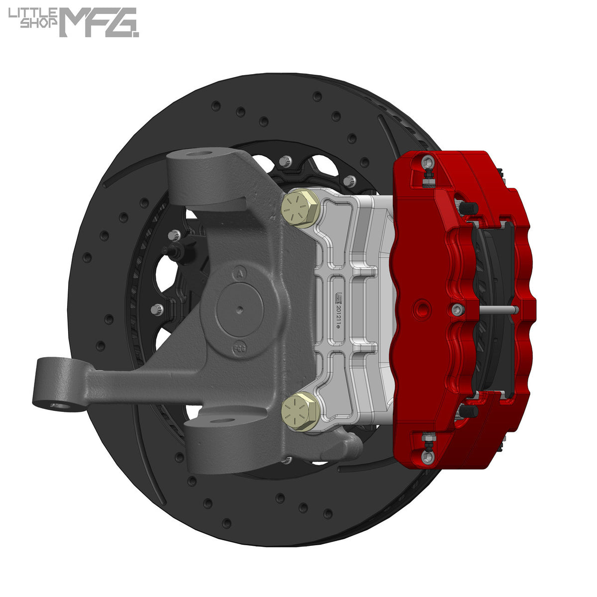 Little Shop MFG Front 14 inch Big Brake Kit rear view