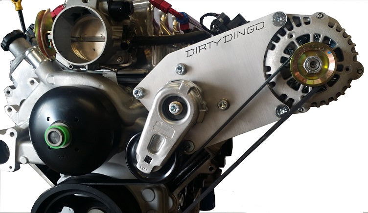 Dirty Dingo LS Billet Alternator-Only Bracket - Electric Water Pump, VVT/Camaro Spacing