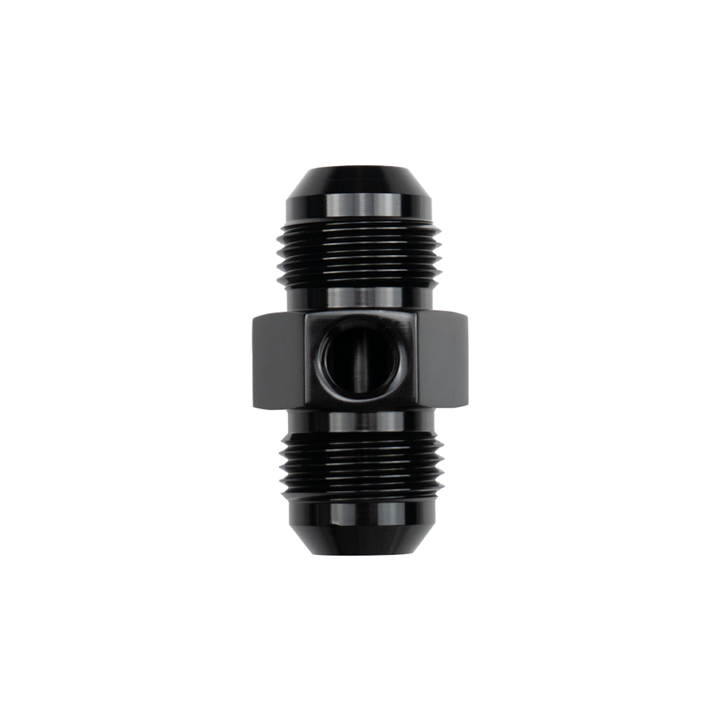 -8 AN Male to Male Gauge Adapter w/ 1/8 NPT Port