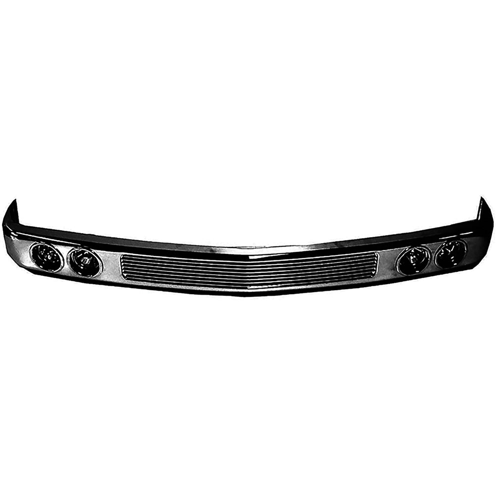 1988-98 Chevy/GMC Truck Front Bumper - Painted, With Driving & Fog Lamps, Single Insert