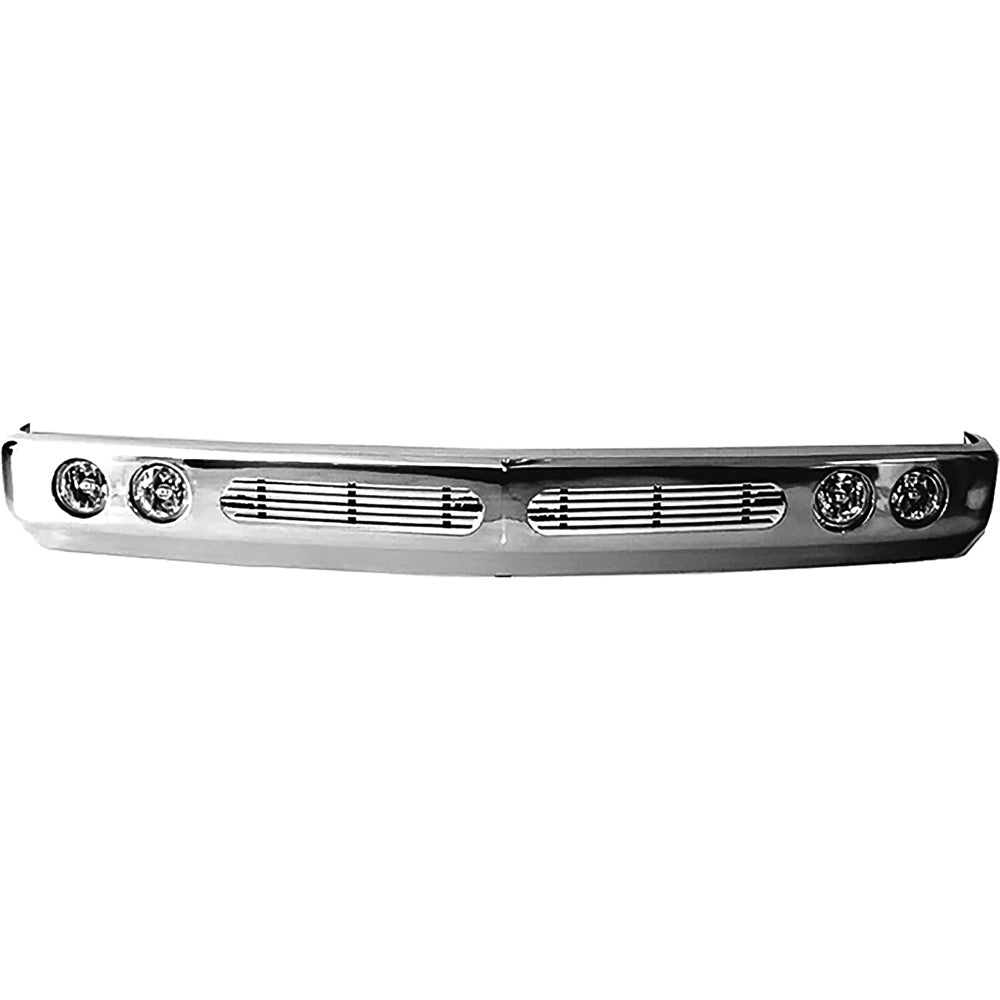 1988-98 Chevy/GMC Truck Front Bumper - Chrome, With Driving & Fog Lamps, Dual Insert