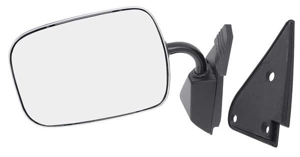 1988-2002 Chevy/GMC Pickup, Blazer, Tahoe, Suburban Manual Outer Door Mirror - Chrome, LH Driver Side