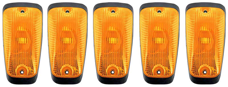1973-2002 Chevy/GMC OBS Cab Roof Light Set - Amber, 5-Lamp Set