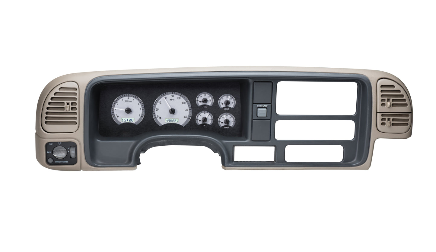 Dakota Digital VHX-95C-PU Silver Alloy White backlight