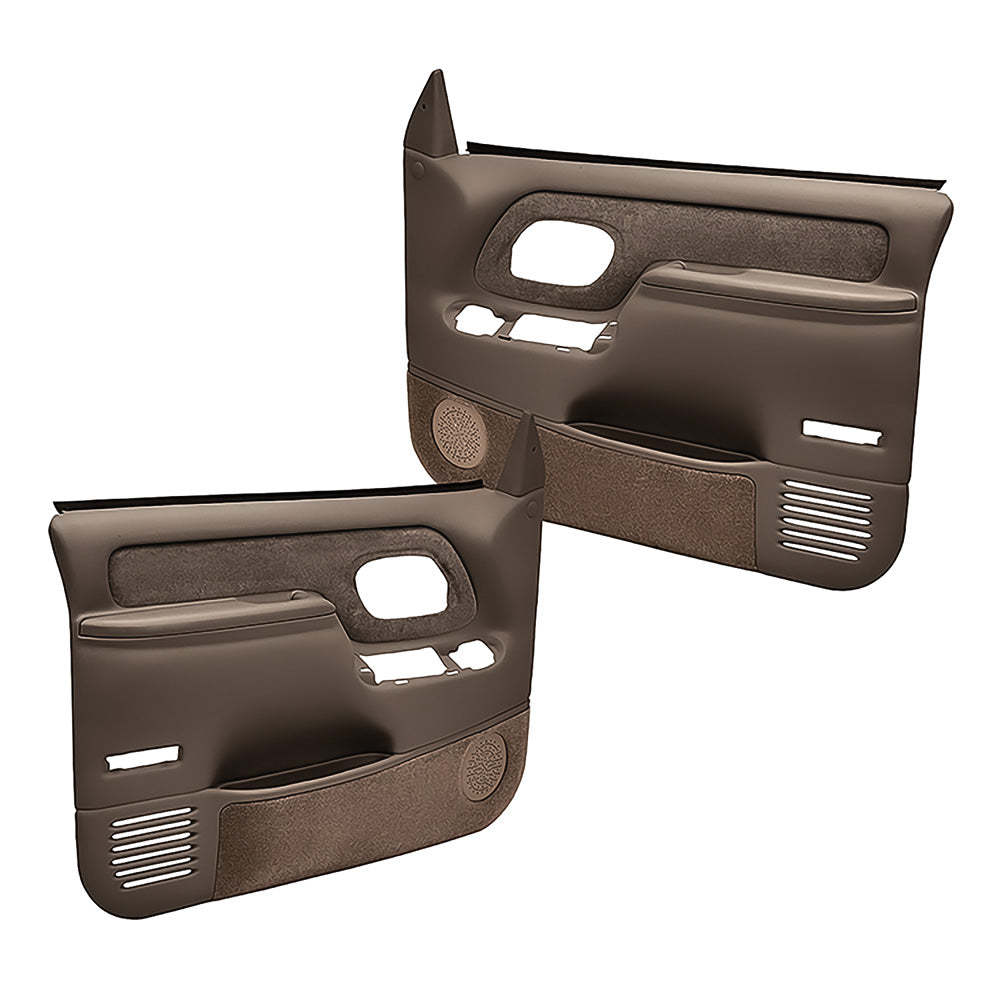 Coverlay 1995-99 Chevy/GMC Truck Molded ABS Door Panels - Power Locks/Windows - Dark Brown (WF185918)