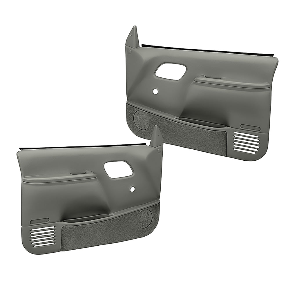 Coverlay 1995-99 Chevy/GMC Truck Molded ABS Door Panels - Manual Locks/Windows - Medium Gray (WN185973)