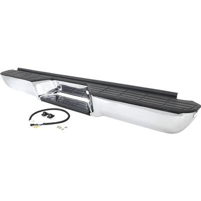 1988-98 Chevrolet/GMC C/K Fleetside Pickup Rear Step Bumper - Chrome, w/o Impact Strips