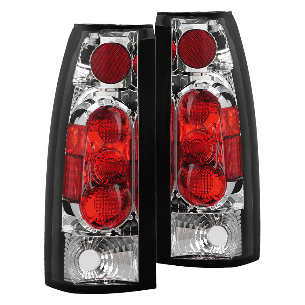 Spyder Euro Tail Lights Chrome for 1988-1998 Chevy/GMC C/K OBS trucks