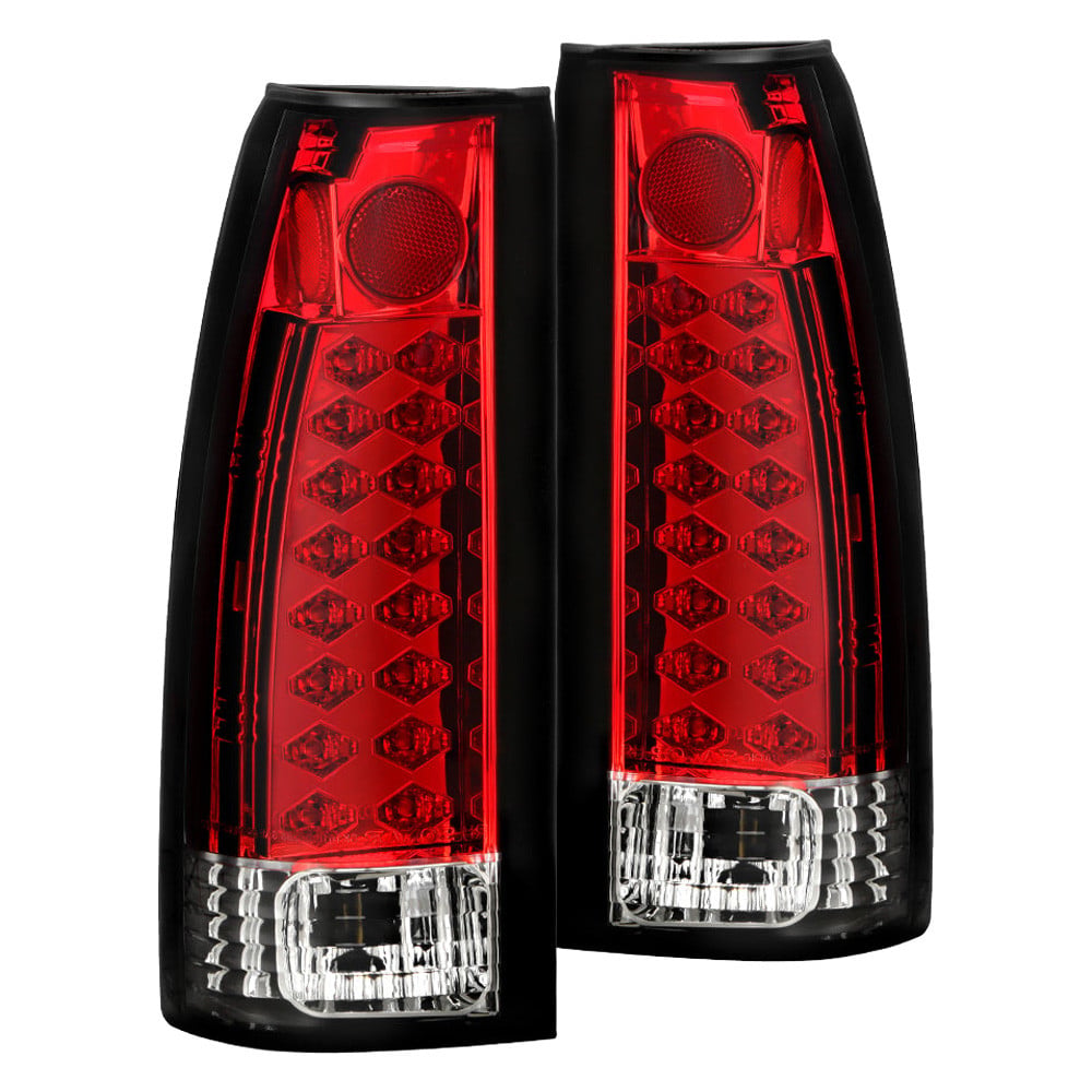 Spyder LED Tail Lights Red Clear for 1988-1998 Chevy/GMC C/K OBS trucks