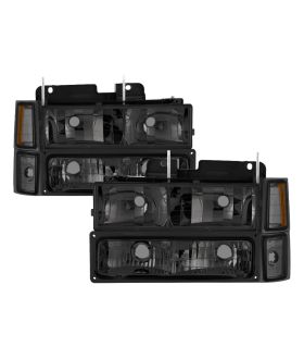 xTune Headlights with Corner & Parking Lights 8pc Set - Smoked - SKU 5072238