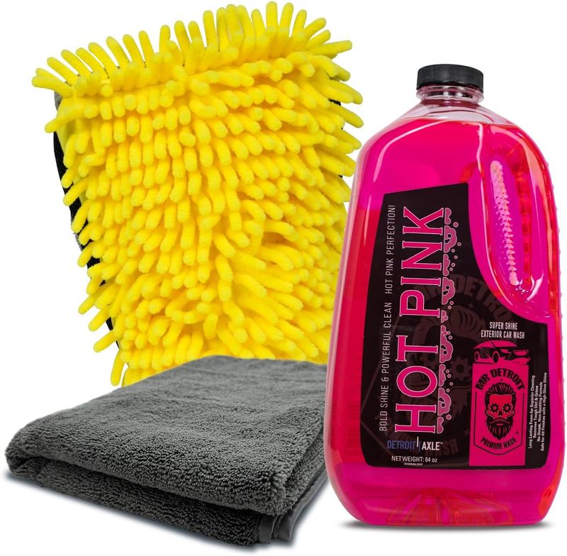 Car Wash Kit w/64oz Car Soap, Car Wash Glove, Microfiber Drying Towel