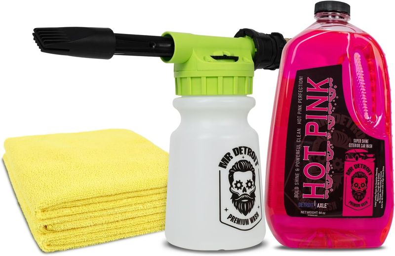 Car Wash Kit w/Blaster, 64oz Car Soap, Microfiber Towels (Pack of 3)