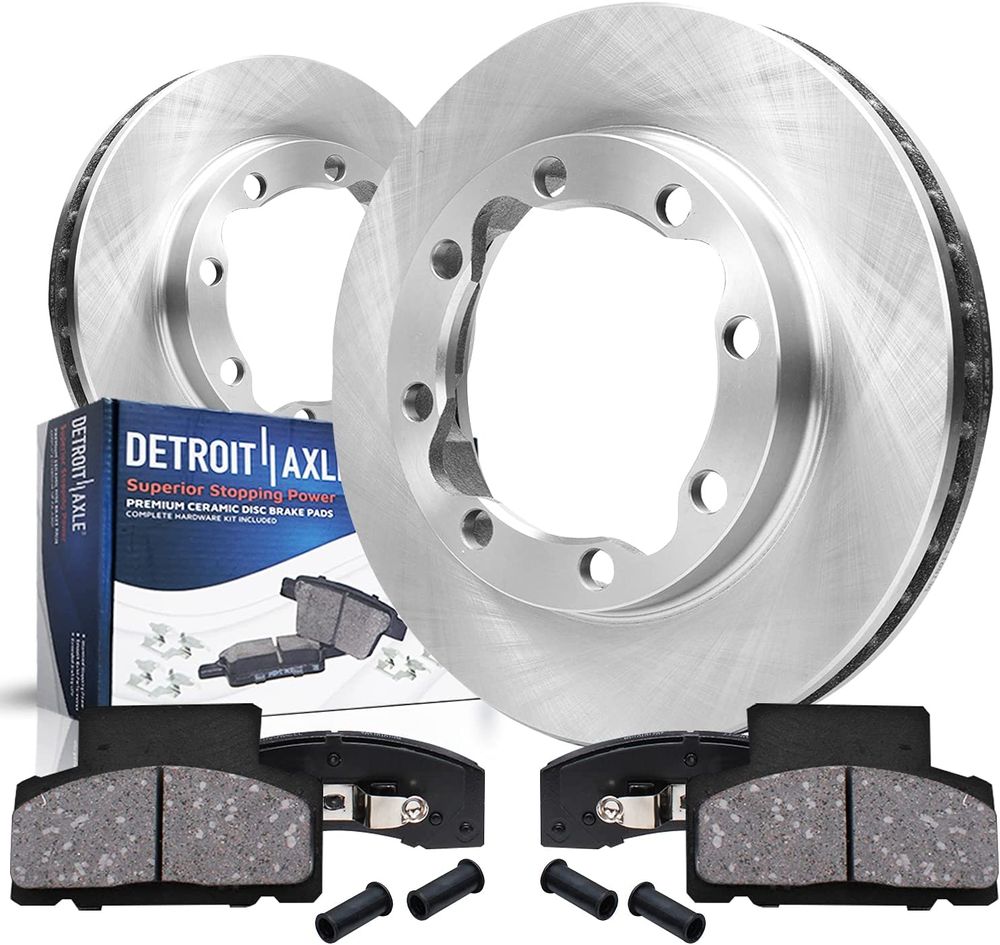 K3500 DRW 4pc Front Disc Rotors and Ceramic Pads Kit