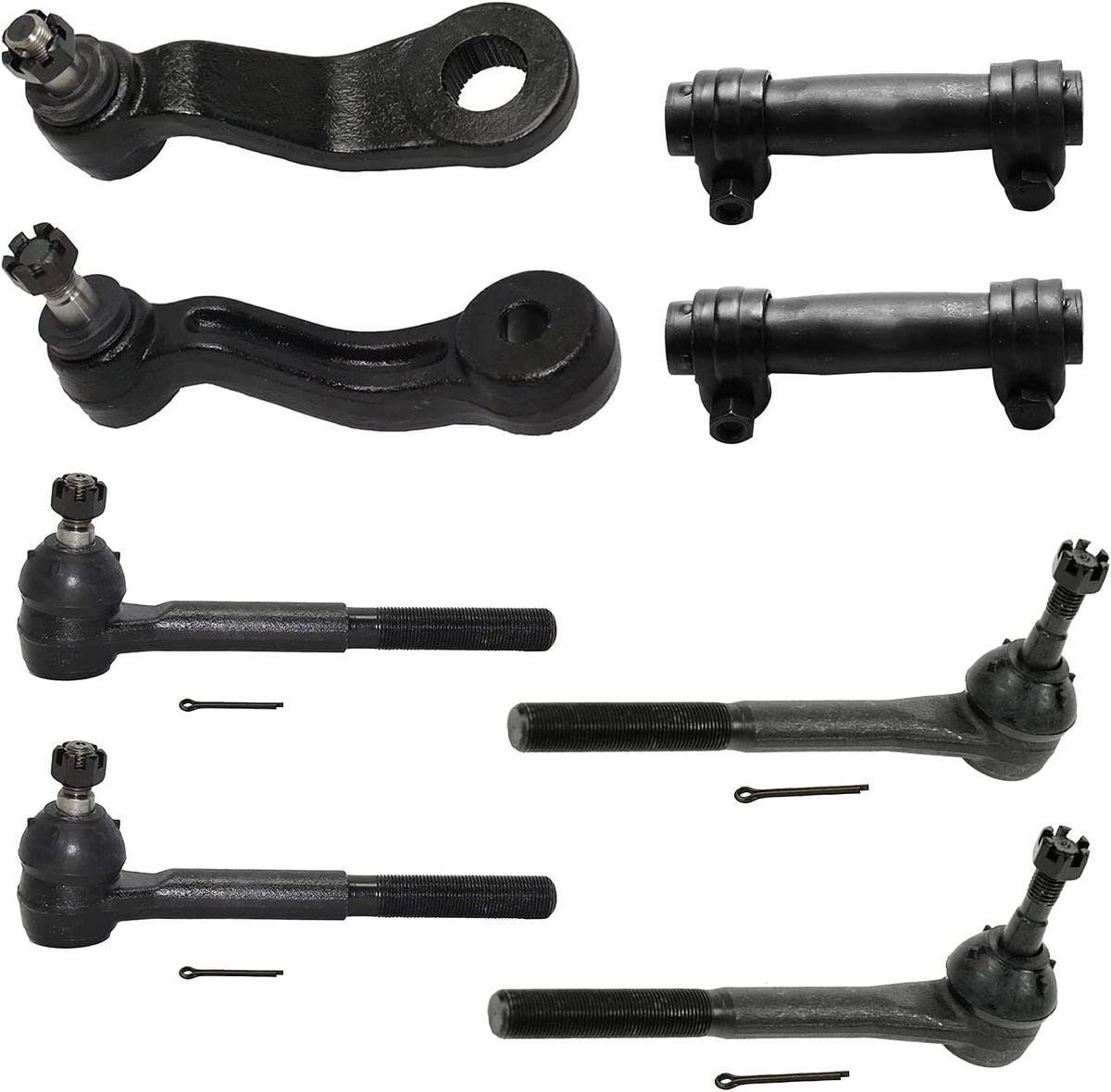 8pc Front Tie Rods Pitman Idler Arms Kit 4WD 80016-8B