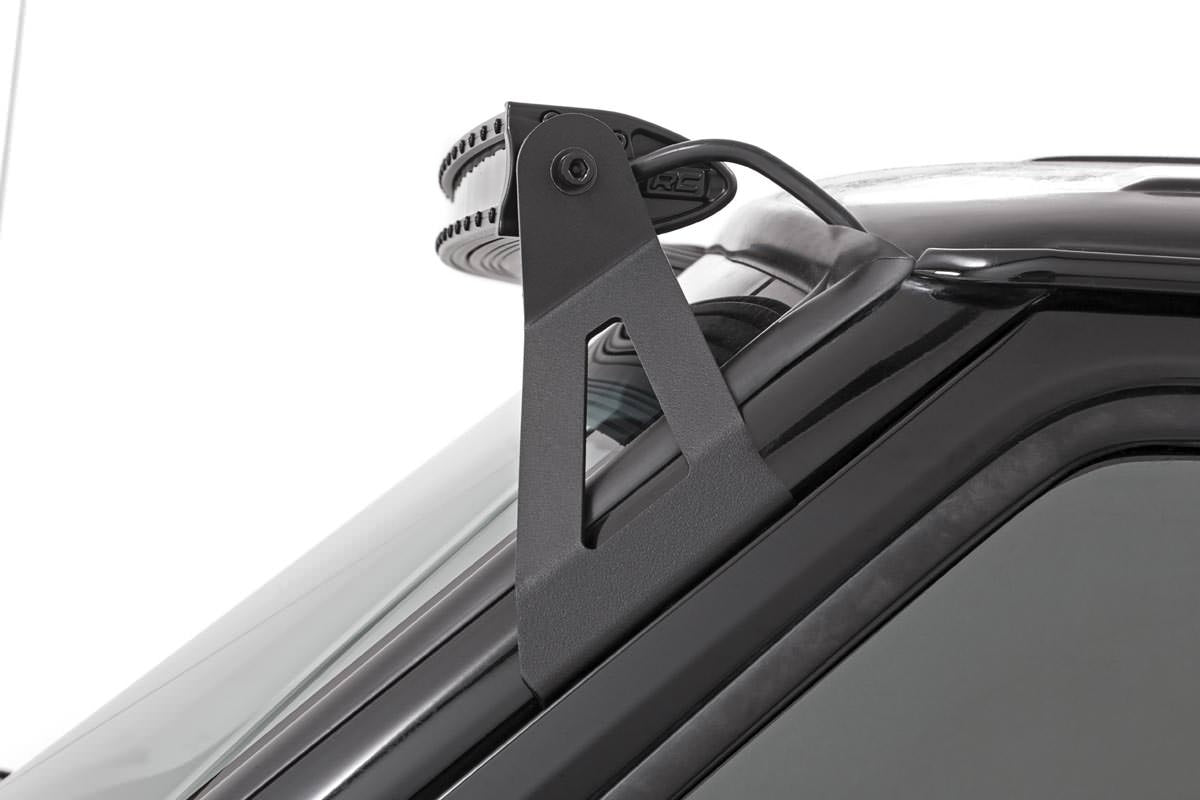 Rough Country 50 Inch Curved Single Row LED Light Bar - installed on truck