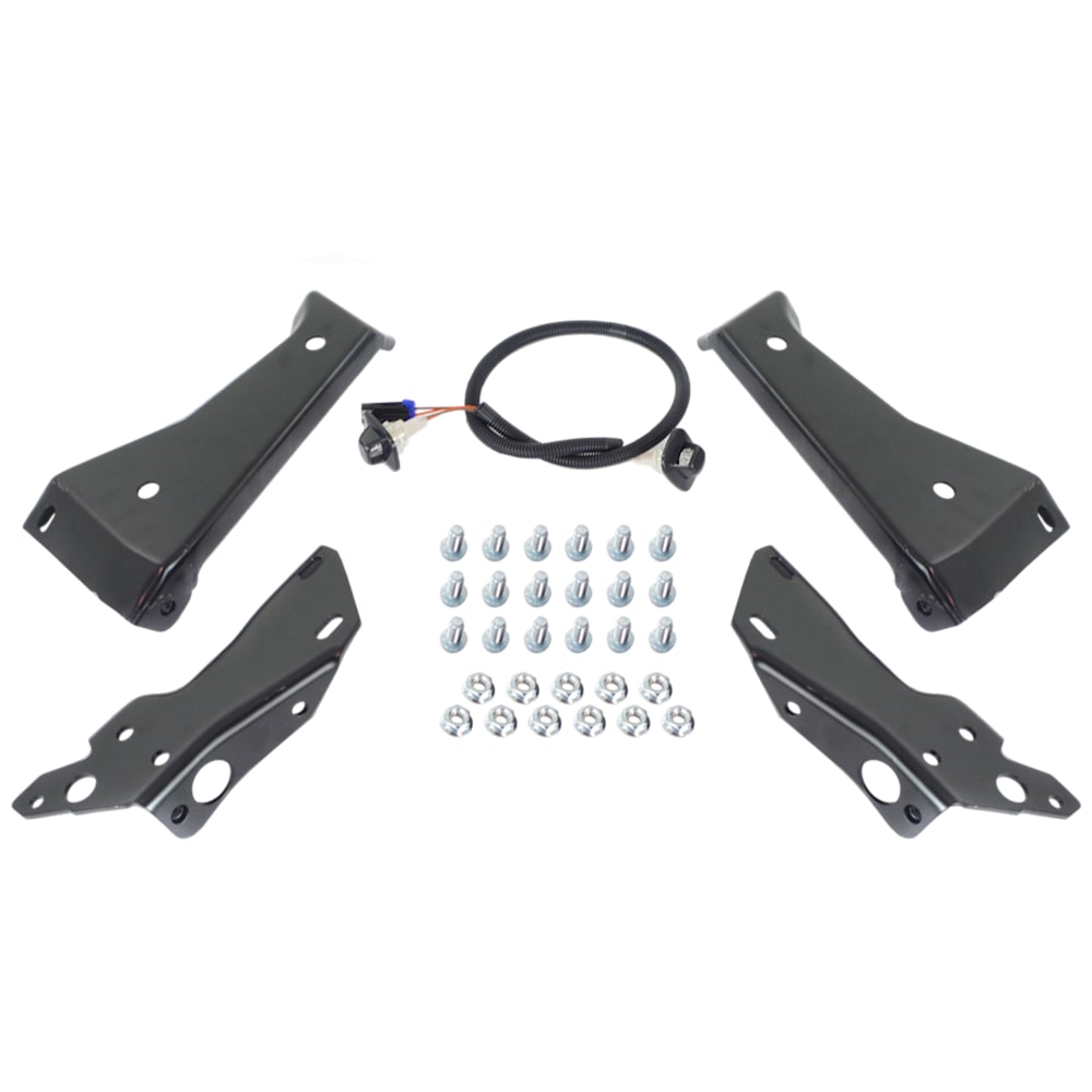 1988-1999 Chevy/GMC C/K Series Step Bumper - Face Bar & Pad, Powdercoated Black, Stepside