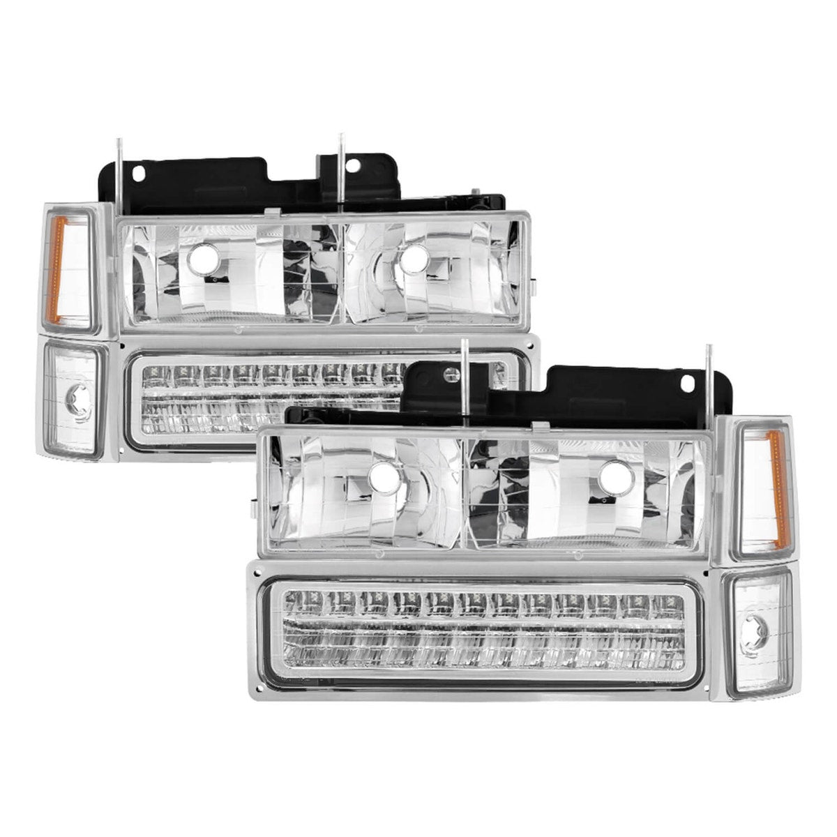 xTune Corner/LED Bumper Headlights - Chrome - SKU 5069559