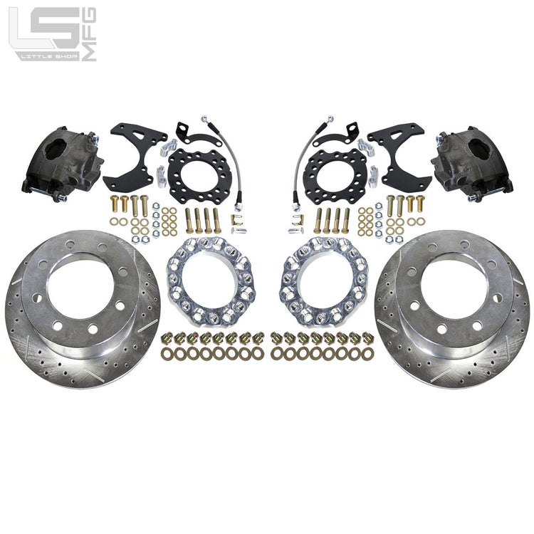 GM 14 Bolt Rear Disc Brake Conversion Kit - dually wheel view