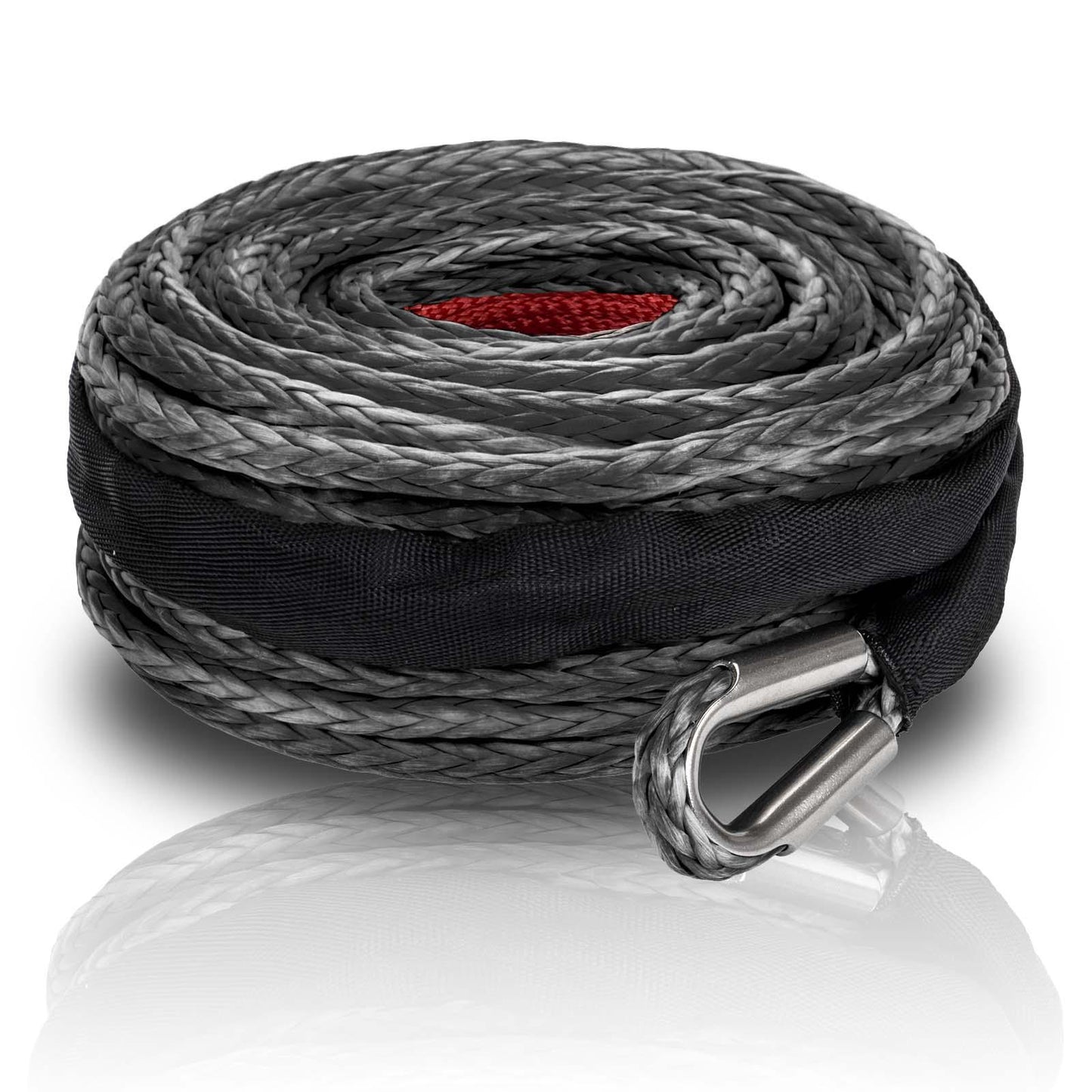 OPENROAD Synthetic Winch Rope 1/2in x 85ft Gray