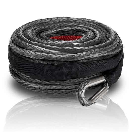 OPENROAD Synthetic Winch Rope 1/2in x 85ft Gray