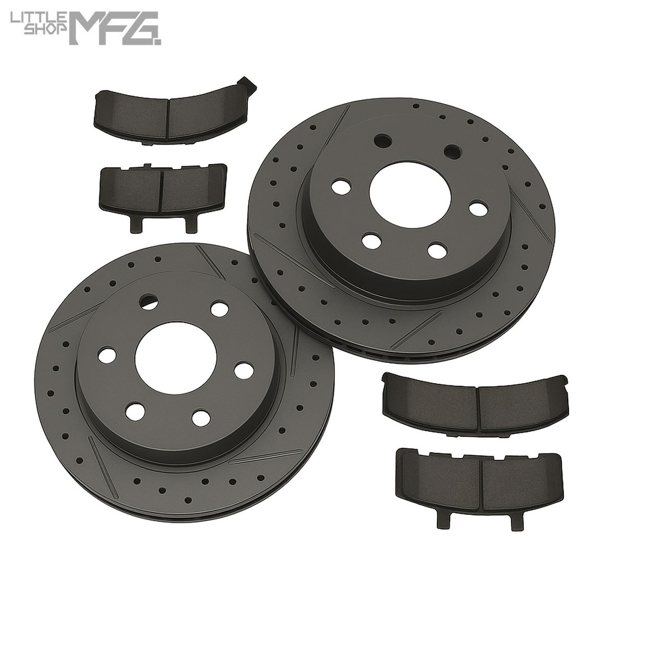 GM 88-00 K1500 Front Brake Upgrade Kit - None caliper, factory hoses