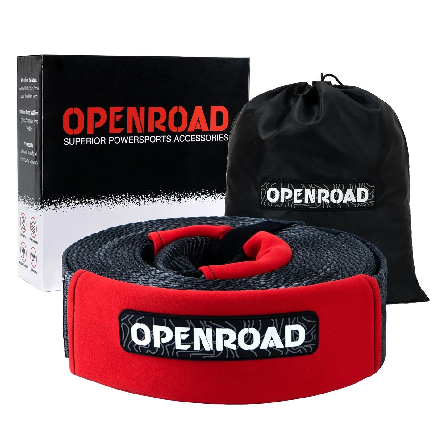 OPENROAD Nylon Heavy Duty Tow Strap 3in x 30ft
