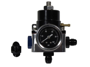 Adjustable Fuel Pressure Regulator w/ Fittings & Gauge, 35-70 PSI