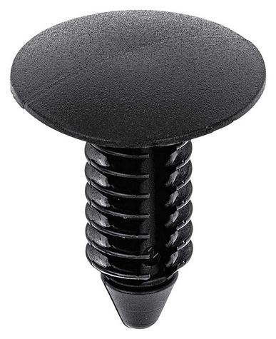 Universal Nylon Push-In Retainer Clip 5/16 inch Stem Black