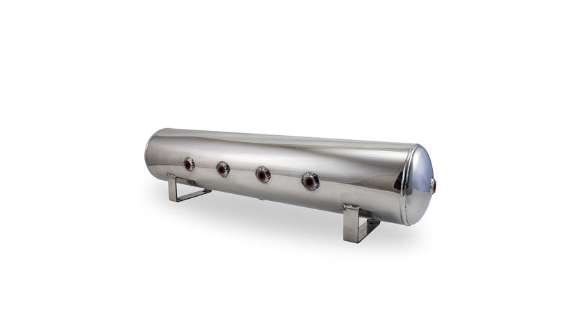 Air Lift 4 Gallon 5 Port Polished Aluminum Air Tank