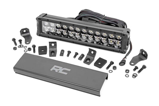 Rough Country 12 Inch Black Series Dual Row LED Light Bar with White DRL - main view