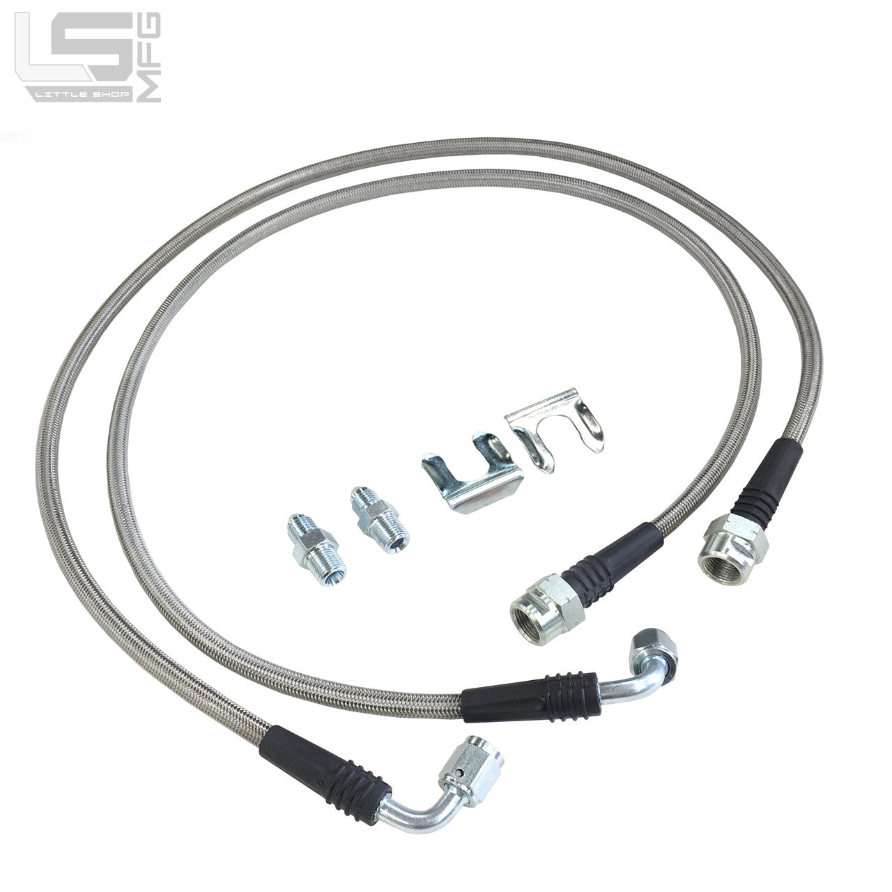 Braided Stainless Hoses Rear Kits with Wilwood 1/8 NPT Caliper Ports