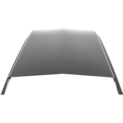 Universal Stamped Steel Hood Scoop 4 inch Rise - top view