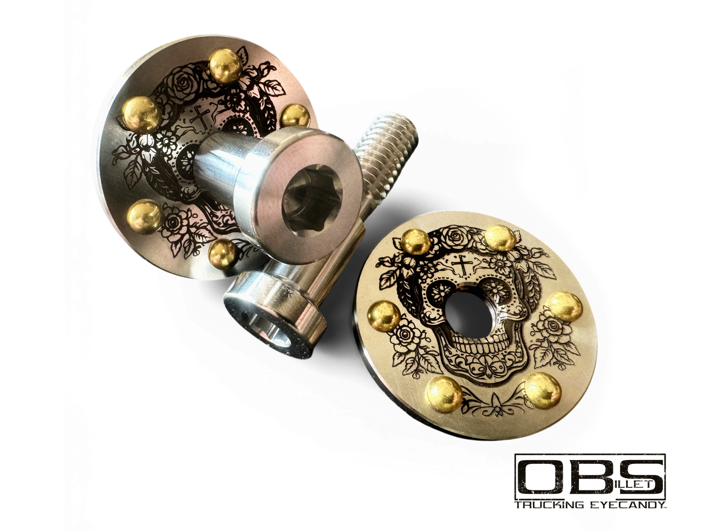 Door Striker Set - Sugar Skull - Sold as a Pair