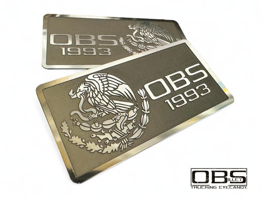 Pillar Emblem - Mexican Golden Eagle - Year Specific - Inverse Engraved - Machined Billet