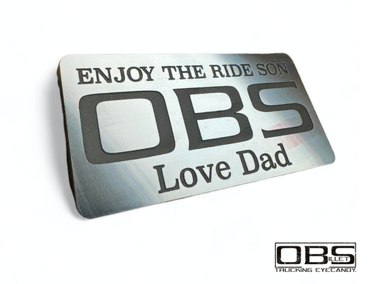 Custom Message Billet Pillar Emblem