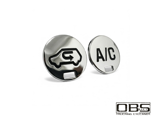 A/C Unit Lower Push Button Cover Plates - 2 Button Version
