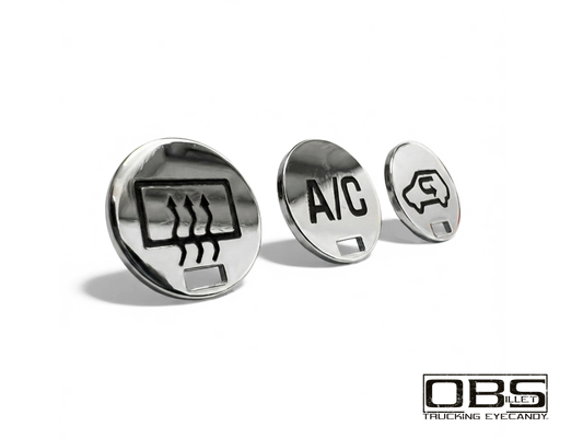 A/C Unit Lower Push Button Cover Plates - 3 Button Version
