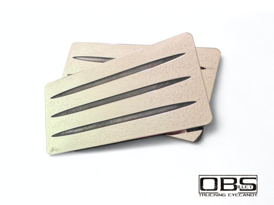 3 Flute Lines Classic Pillar Emblem - Machined Billet