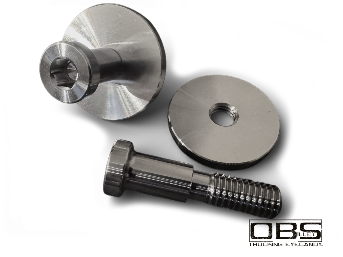 GM Door Striker Bolt Kit, 7/16-14, Stainless Striker Plate